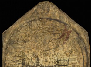 Poland on the map from 1300 - Map from Hereford 