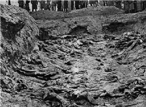 Were the victims of the Katyn massacre push themselves into the arms of death? 