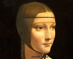 1400s:the Beautiful Hairstyle of the  Lady with an Ermine  