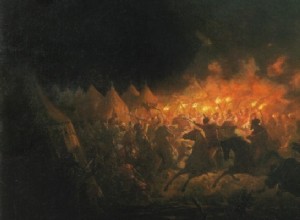 The  blood drinker  Dracula exterminates the Turks... The great slaughter of the night 